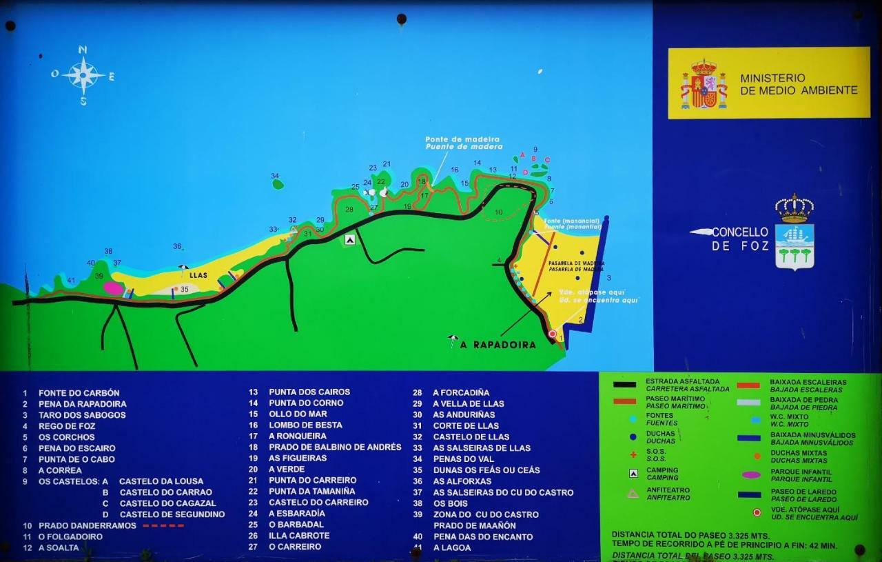 Duplex Tres Dormitorios Playa A Rapadoira Foz Eksteriør bilde